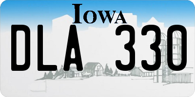 IA license plate DLA330