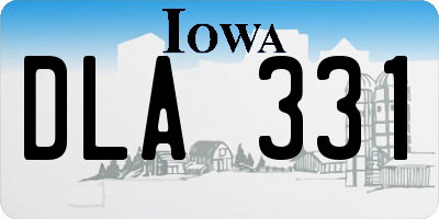 IA license plate DLA331