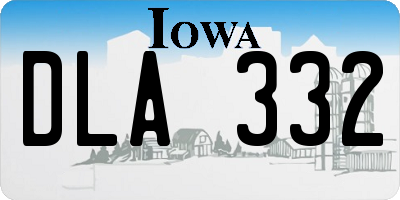 IA license plate DLA332