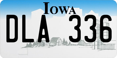 IA license plate DLA336