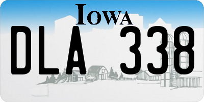 IA license plate DLA338