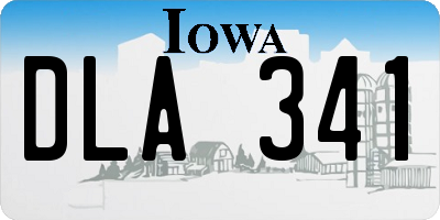 IA license plate DLA341