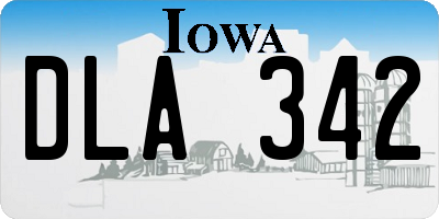 IA license plate DLA342