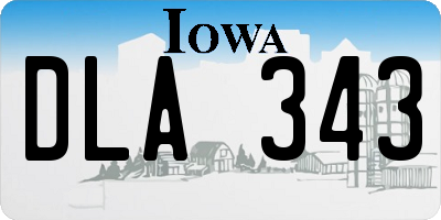 IA license plate DLA343