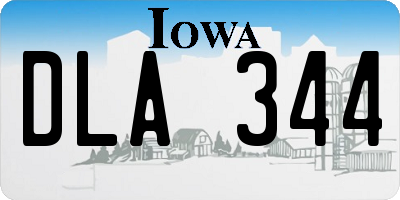IA license plate DLA344
