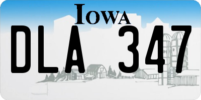 IA license plate DLA347