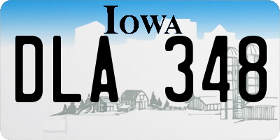 IA license plate DLA348