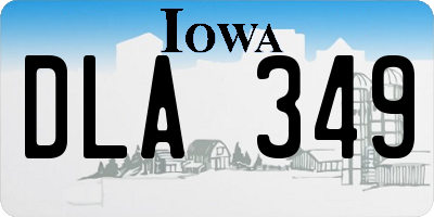 IA license plate DLA349