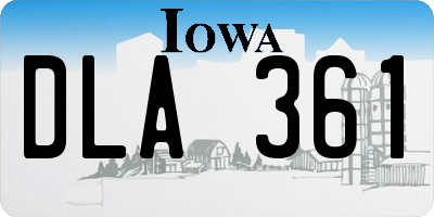IA license plate DLA361