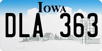 IA license plate DLA363