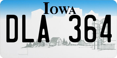 IA license plate DLA364