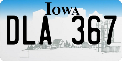 IA license plate DLA367