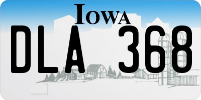 IA license plate DLA368