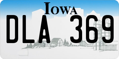IA license plate DLA369