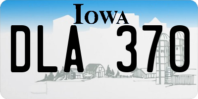 IA license plate DLA370