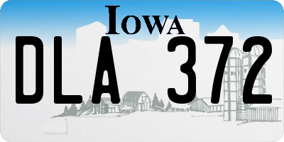 IA license plate DLA372