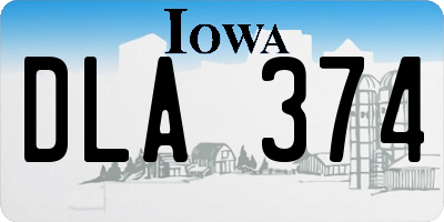 IA license plate DLA374