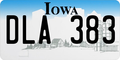IA license plate DLA383