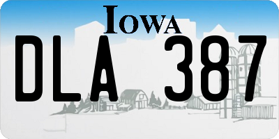IA license plate DLA387