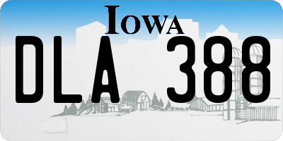 IA license plate DLA388