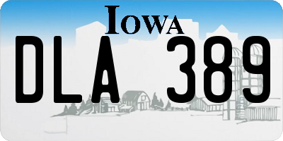 IA license plate DLA389