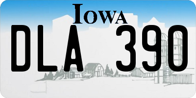 IA license plate DLA390