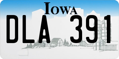 IA license plate DLA391