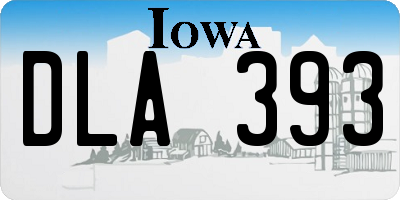 IA license plate DLA393