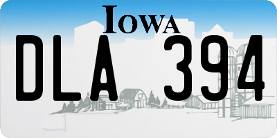 IA license plate DLA394