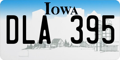 IA license plate DLA395