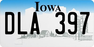 IA license plate DLA397