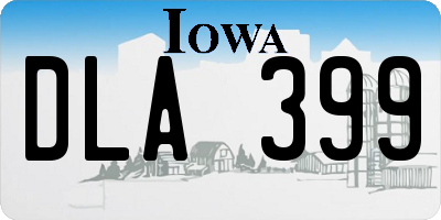 IA license plate DLA399