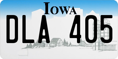 IA license plate DLA405