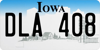 IA license plate DLA408