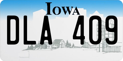 IA license plate DLA409