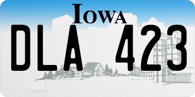 IA license plate DLA423