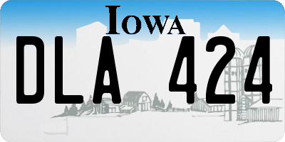 IA license plate DLA424