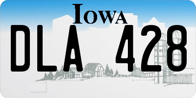 IA license plate DLA428