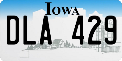 IA license plate DLA429