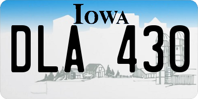 IA license plate DLA430