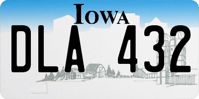 IA license plate DLA432
