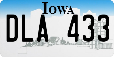 IA license plate DLA433