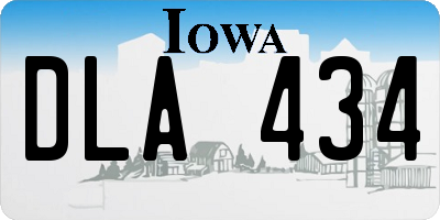 IA license plate DLA434