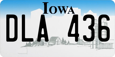 IA license plate DLA436