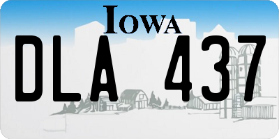 IA license plate DLA437