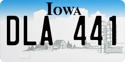 IA license plate DLA441