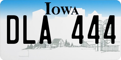 IA license plate DLA444