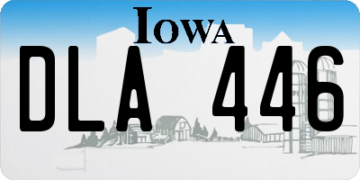 IA license plate DLA446
