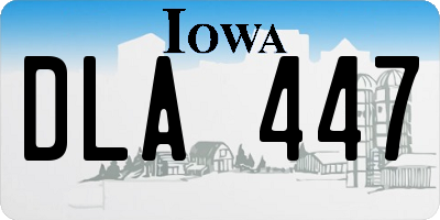 IA license plate DLA447