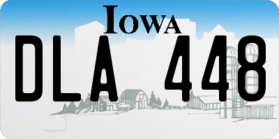 IA license plate DLA448